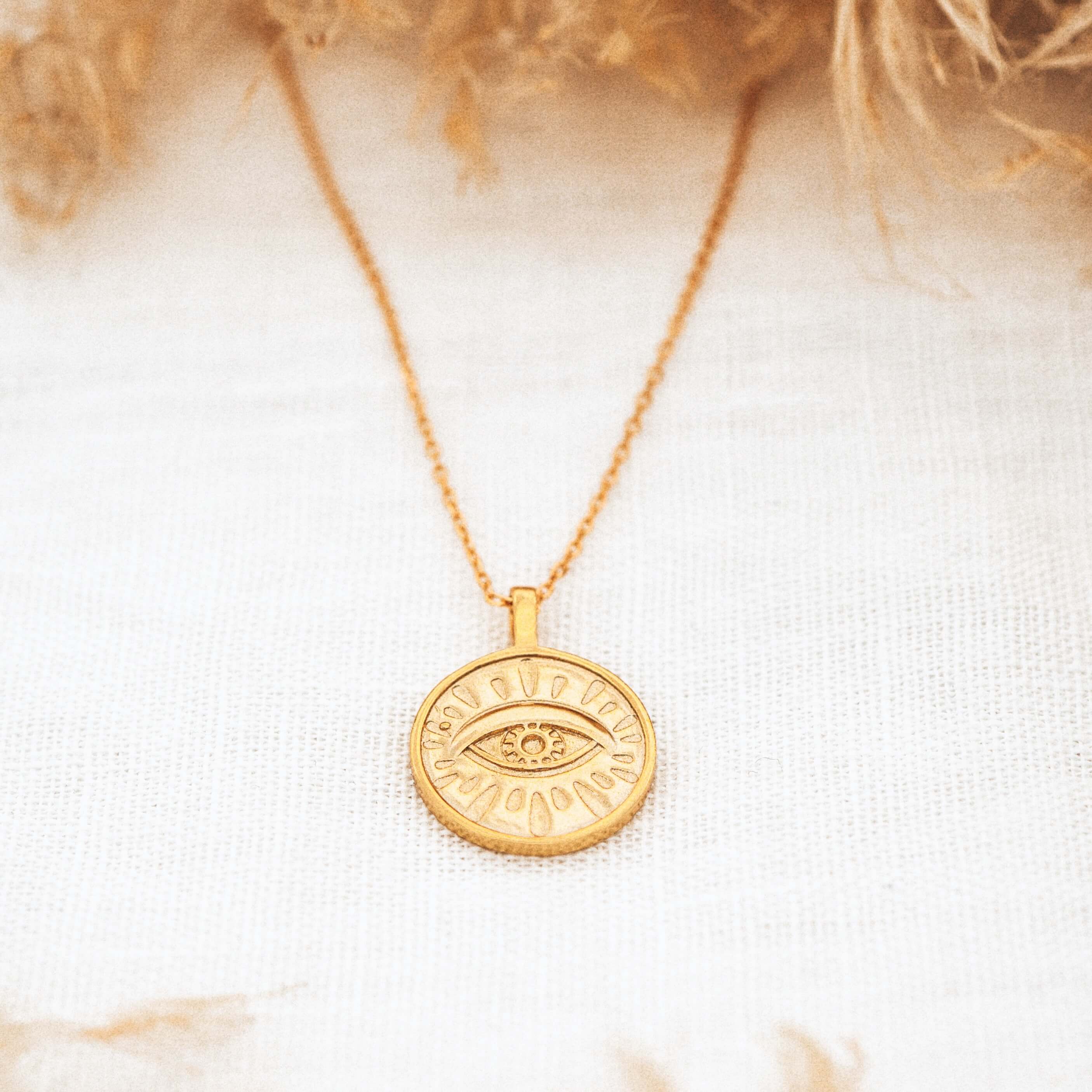 Auge Kette Gold Damen  Halskette mit Evil Eye Anhänger – Wild Sun Jewelry