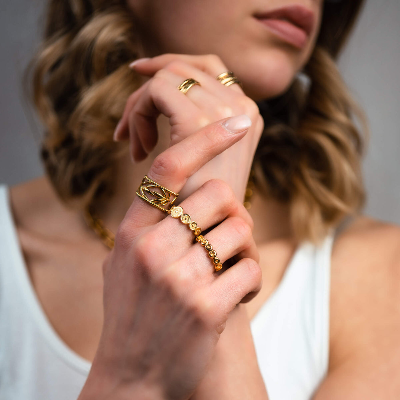 Golden Leaf Ring