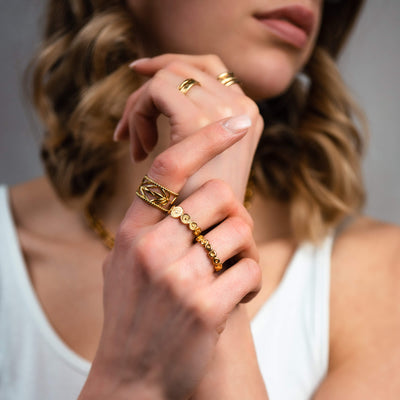 Golden Leaf Ring