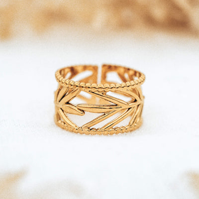 Golden Leaf Ring