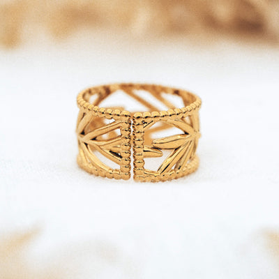 Golden Leaf Ring